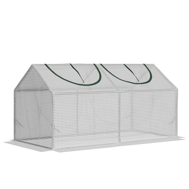 Offerta Outsunny Serra per Orto Struttura in Acciaio e Copertura in PE Anti-Raggi UV con 2 Finestre Avvolgibili