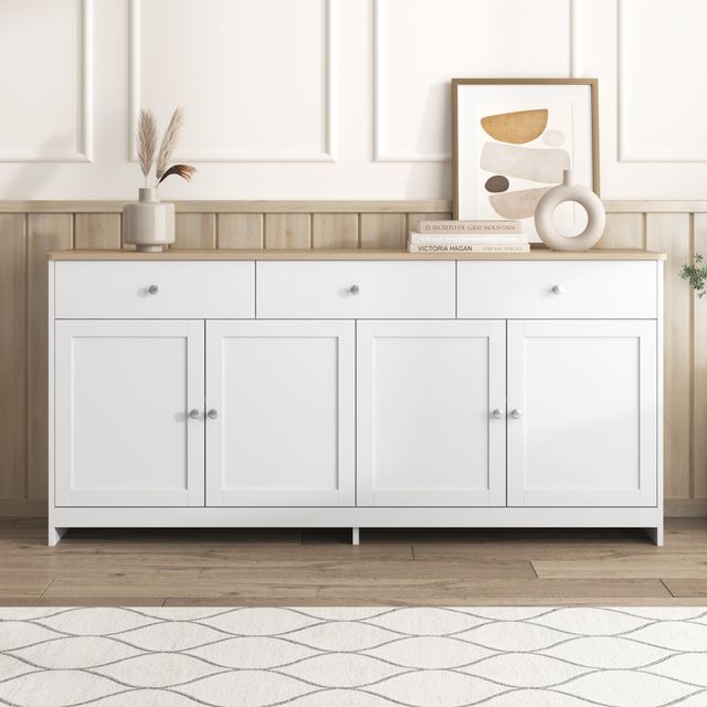 Offerta Credenza con Venatura del Legno Bianco