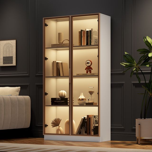 Offerta Vetrinetta Moderna in Vetro con Illuminazione LED a 16 Colori