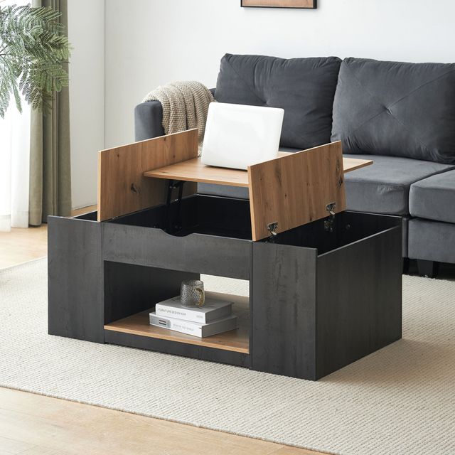 Offerta Tavolino da Salotto Sollevabile in MDF con Design Elegante e Spazio di Stoccaggio Integrato