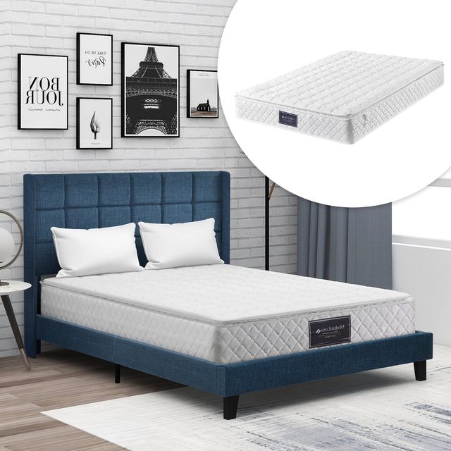 Offerta Letto Matrimoniale con imbottito Testiera e rete a Doghe