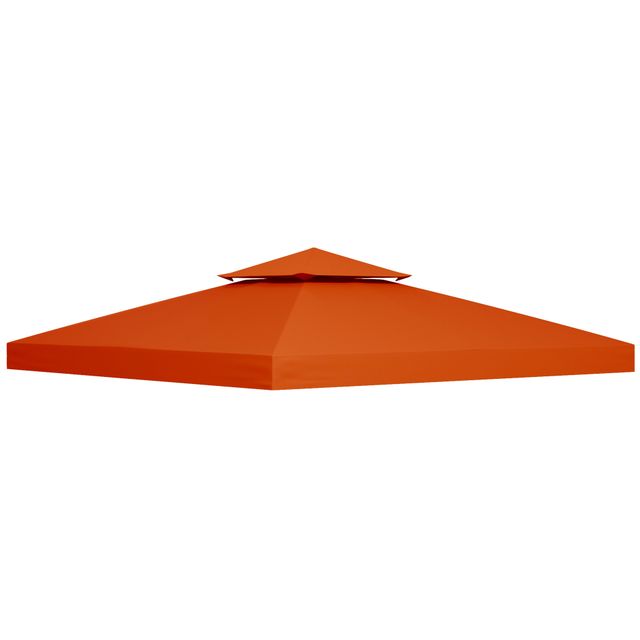 Offerta Outsunny Copertura per Gazebo 3x3 m a 2 Livelli in Poliestere Resistente con 8 Fori di Drenaggio