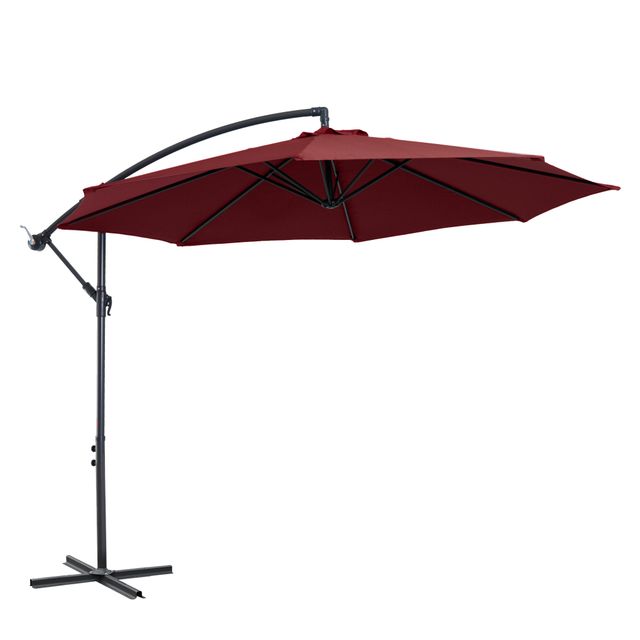 Offerta Outsunny Ombrellone da Esterni Rosso Scuro