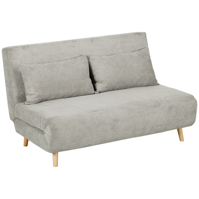 Offerta HOMCOM Divano Letto Matrimoniale con Schienale Regolabile e 2 Cuscini