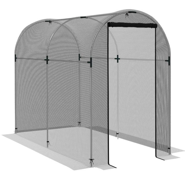 Offerta Outsunny Serra a Tunnel per Piante con Rete e Porta a Cerniera