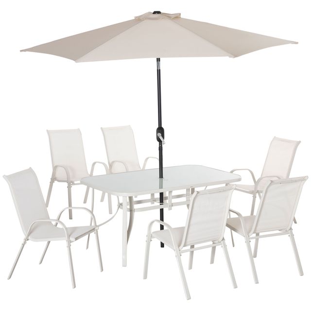 Offerta Outsunny Set Mobili da Giardino 8 Pezzi