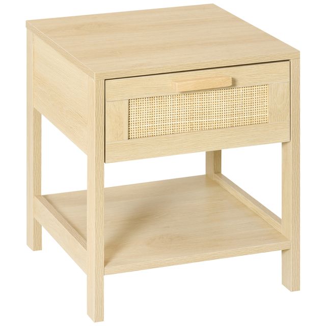 Offerta HOMCOM Comodino Moderno con Cassetto e Ripiano Inferiore Portaoggetti