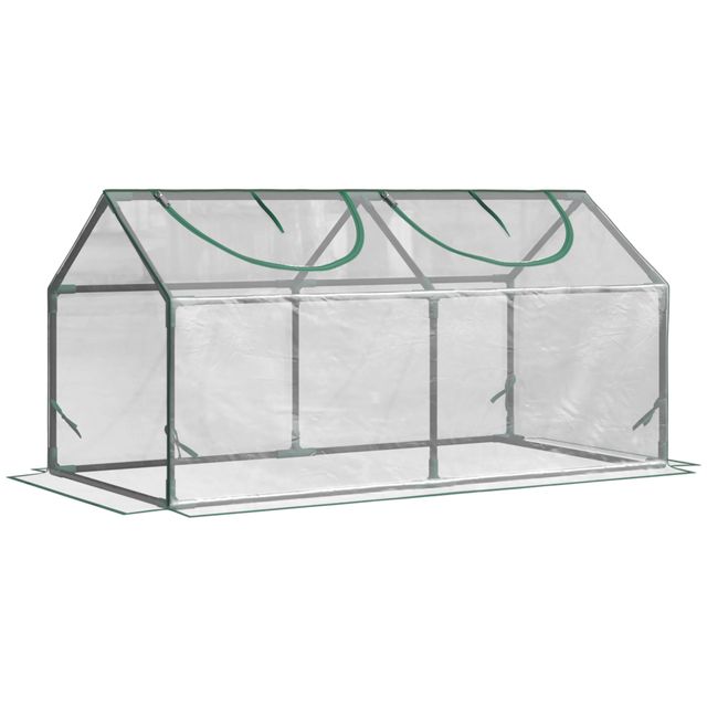 Offerta Outsunny Serra per Orto con 2 Finestre Avvolgibili e Copertura PVC Anti-UV