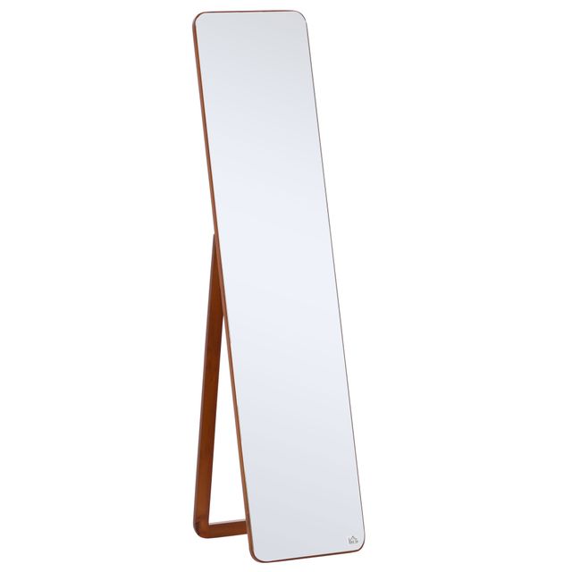 Offerta HOMCOM Specchio da Terra e da Parete con Struttura in Legno