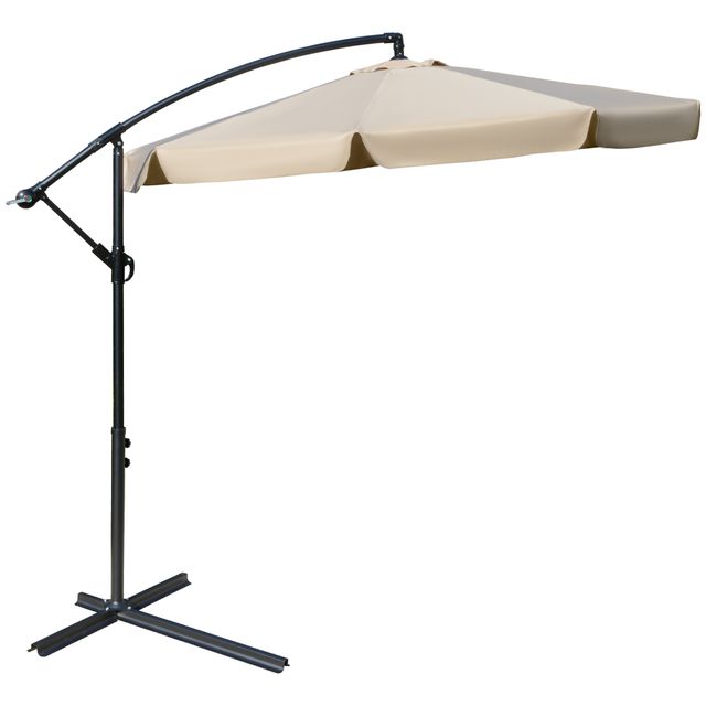 Offerta Outsunny Ombrellone da Giardino a Braccio Parasole in Metallo