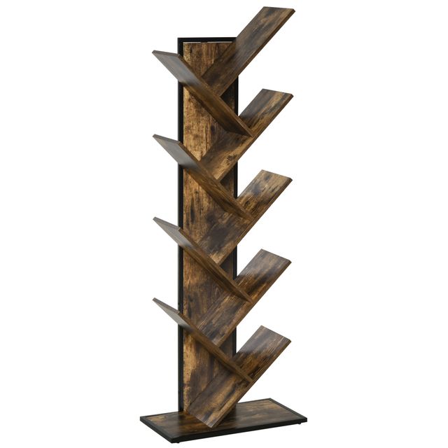 Offerta HOMCOM scaffale libreria design scaffale in legno ad Albero in Legno