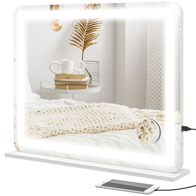 Offerta HOMCOM Specchio per Trucco con LED Regolabili