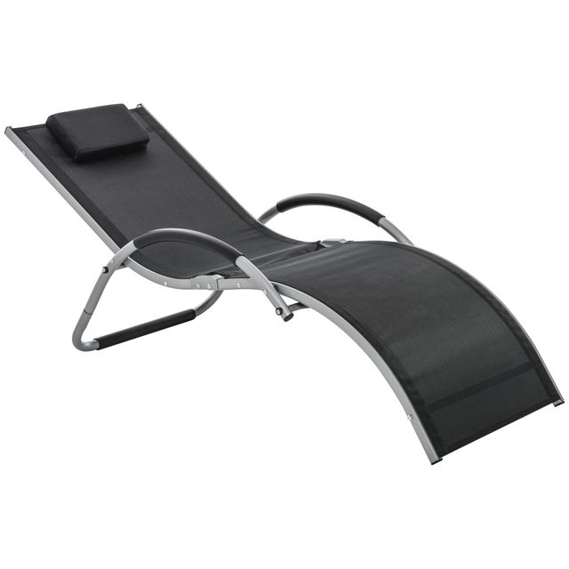 Offerta Outsunny Lettino Prendisole in Alluminio