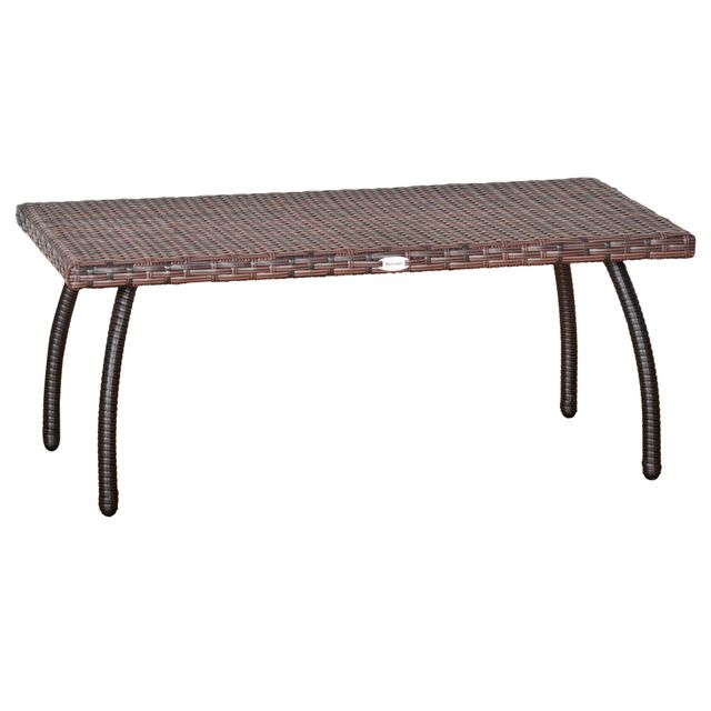 Offerta Outsunny Tavolino in Rattan Sintetico da Esterno