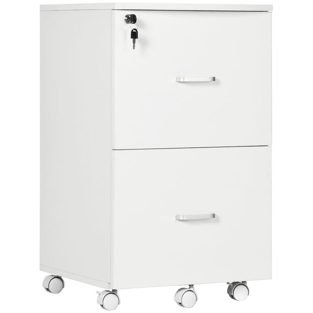 Offerta Vinsetto Armadietto da Ufficio con 2 Cassetti e 5 Ruote