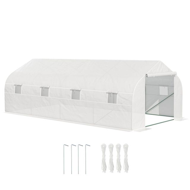 Offerta Outsunny Serra da Giardino 6x3x2m con 8 Finestre e Porta Avvolgibile