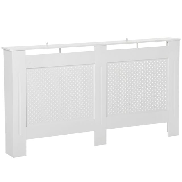 Offerta HOMCOM Copritermosifone in Legno Copertura Moderna 151.5 × 82 × 19cm Verniciato Bianco Aosom