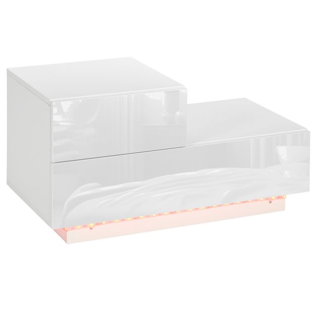 Offerta HOMCOM Comodino Moderno con Luci LED RGB e Telecomando
