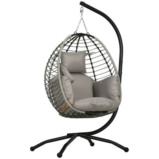 Offerta Outsunny Poltrona Sospesa con Cuscino Imbottito