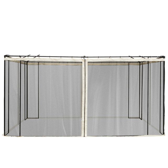 Offerta Outsunny Zanzariera per Gazebo 3x4m con Cerniere e Anelli