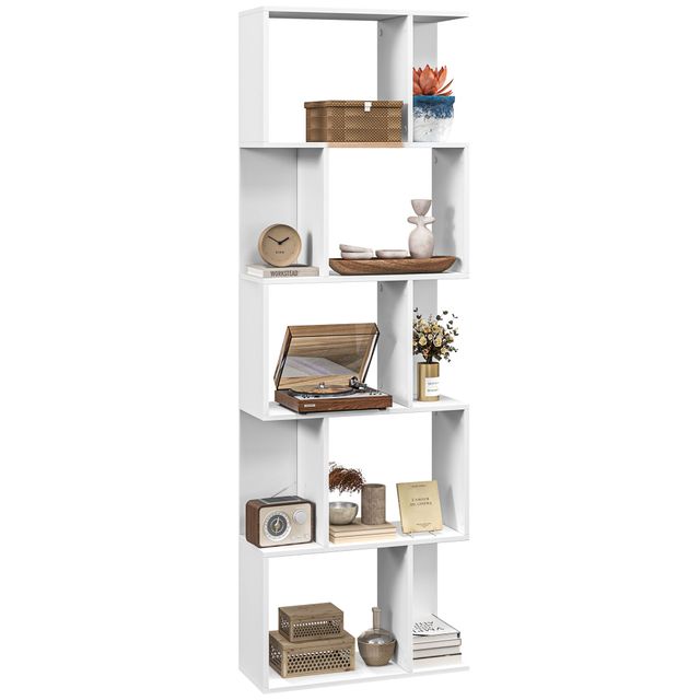 Offerta HOMCOM Scaffale Libreria Versatile a 5 Ripiani