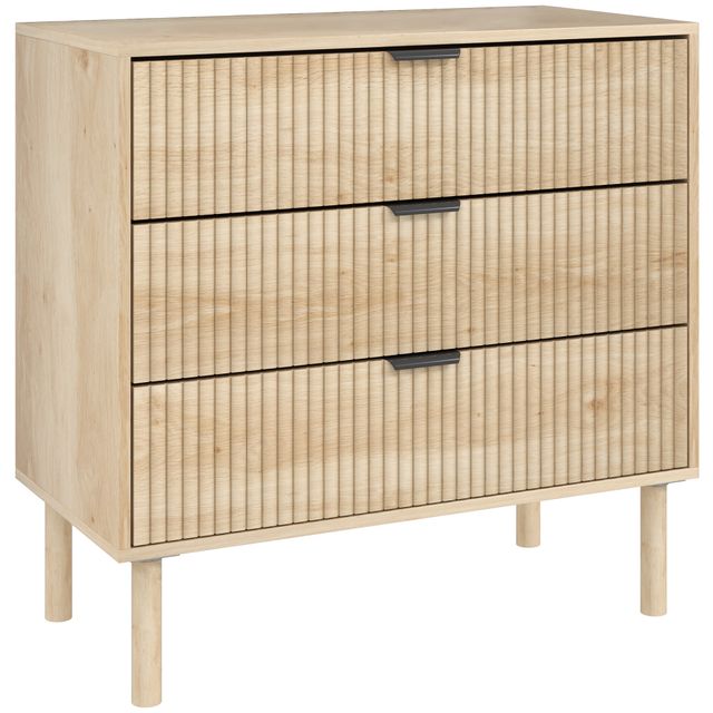 Offerta HOMCOM Cassettiera 3 Cassetti in Legno per Camera e Ingresso Stile Nordico