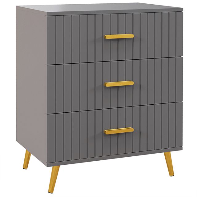 Offerta HOMCOM Cassettiera 3 Cassetti Moderna in Legno e Alluminio