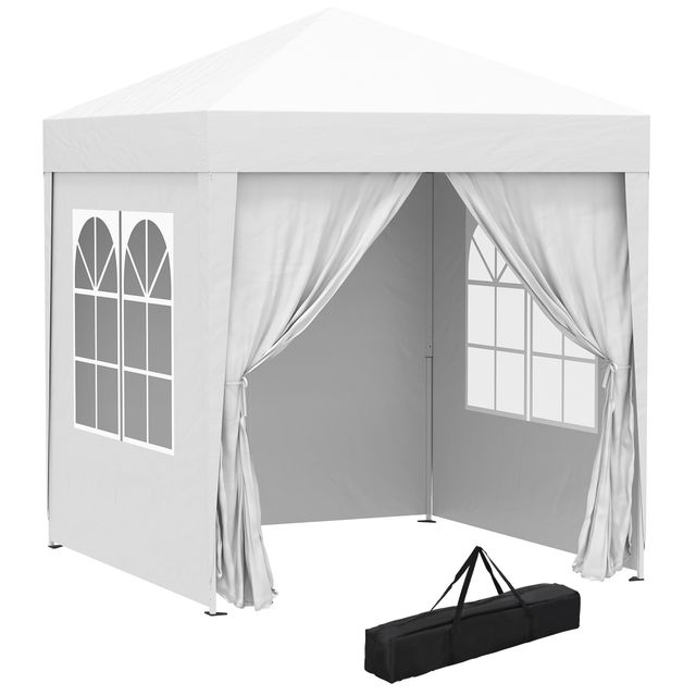 Offerta Outsunny Gazebo Pieghevole Pop Up 2x2 m con 4 Pareti Rimovibili in Poliestere e Acciaio