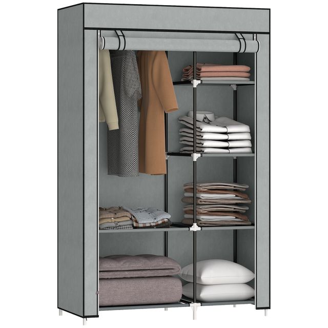 Offerta HOMCOM Armadio Guardaroba Portatile in Acciaio
