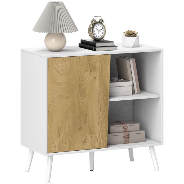 Offerta HOMCOM Credenza Moderna con Armadietto e Vano Portaoggetti