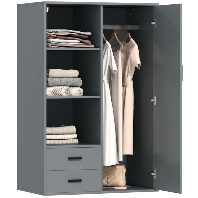 Offerta HOMCOM Armadio Moderno con 2 Cassetti