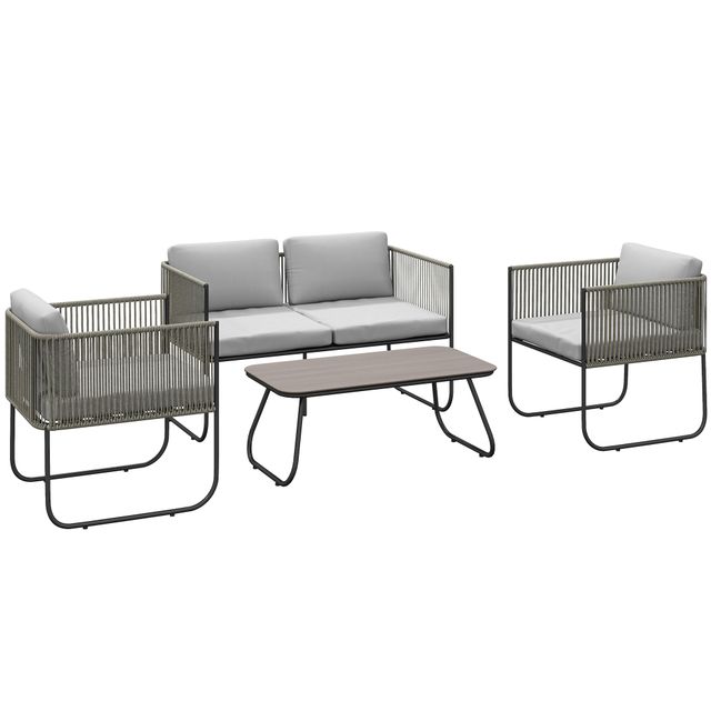 Offerta Outsunny Set da Giardino Rattan con Divanetto 2 Posti