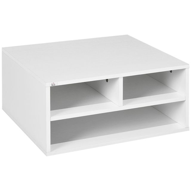 Offerta HOMCOM Mobile Porta Stampante da Ufficio con 3 Ripiani Aperti a 2 Livelli