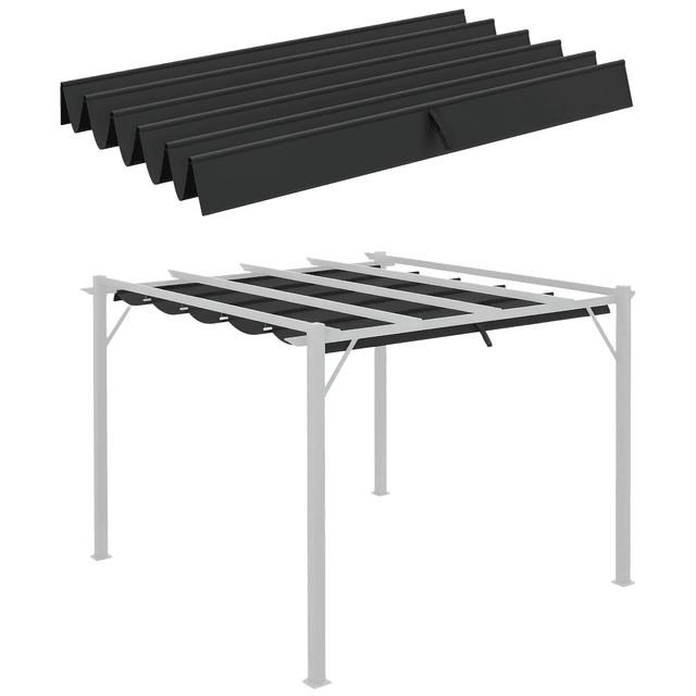 Offerta Outsunny Tettuccio di Ricambio per Gazebo da 3x3m con 10 Fori di Drenaggio