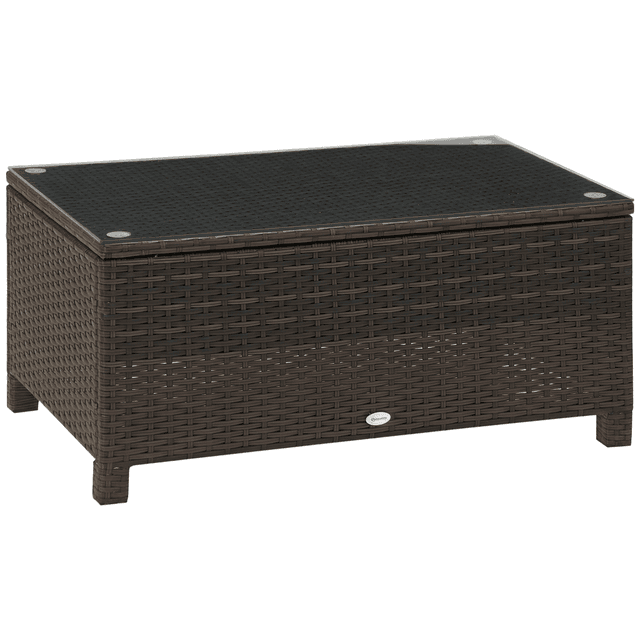 Offerta Outsunny Tavolino da Giardino Esterno Piano in Vetro Temperato 5mm