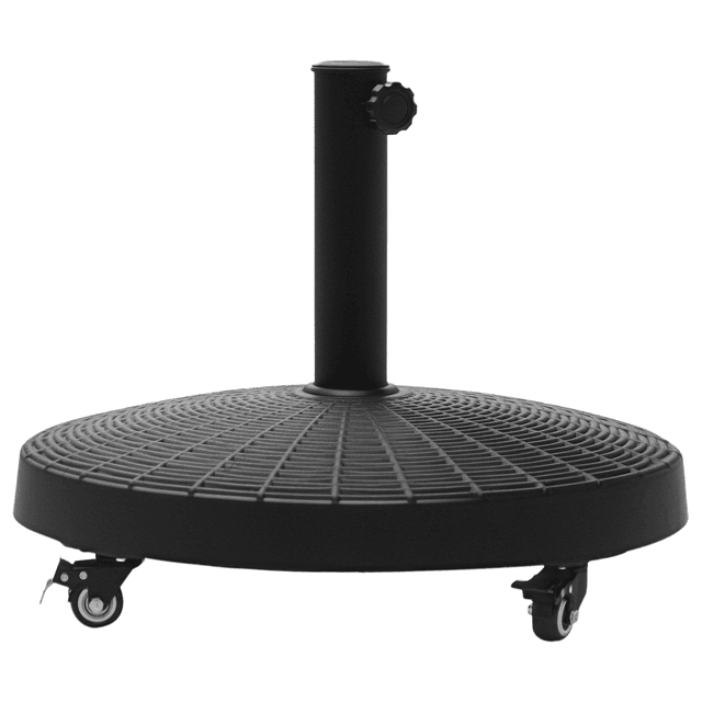 Offerta Outsunny Base per Ombrellone Diametro 4 Cm 4 Rotelle con Freni Tondo da Giardino Acciaio Resina ∅52 x 41cm Nero Aosom