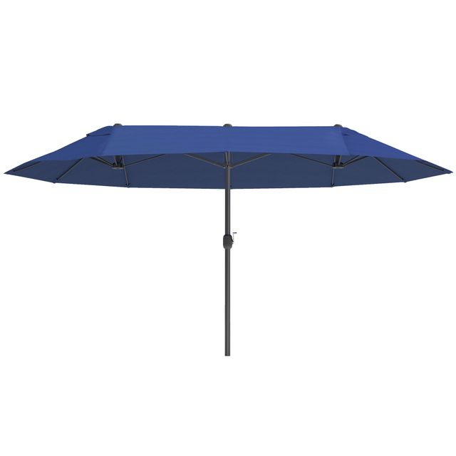 Offerta Outsunny Ombrellone da Giardino 460x270x240cm Doppio con Apertura a Manovella