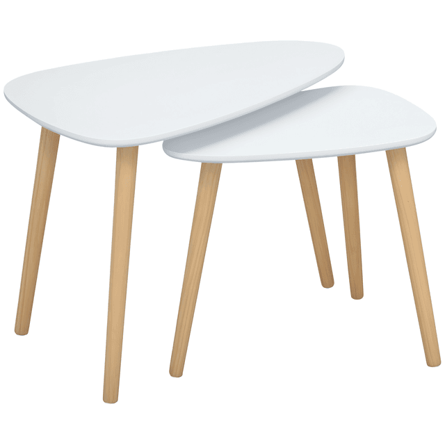 Offerta HOMCOM Set 2 Tavolini da Salotto Stile Nordico