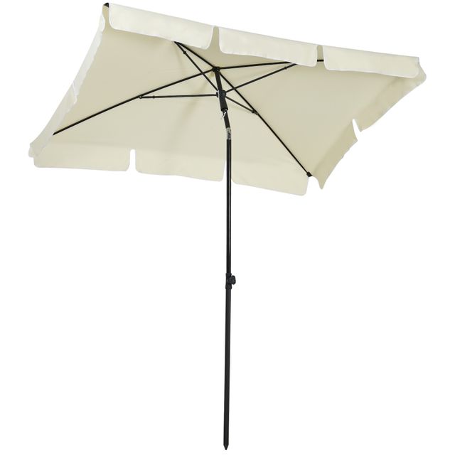 Offerta Outsunny Ombrellone da Giardino Rettangolare con Inclinazione Regolabile e Palo in Alluminio