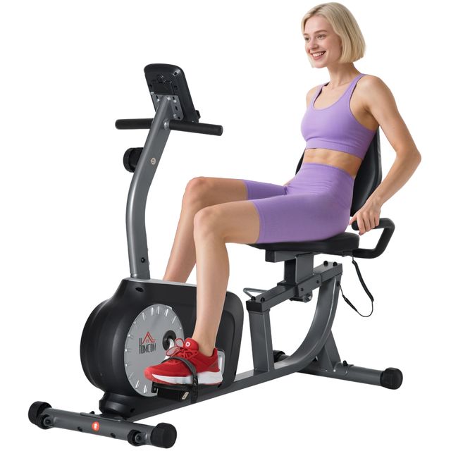 Offerta HOMCOM Cyclette Orizzontale Recumbent con 8 Livelli di Resistenza