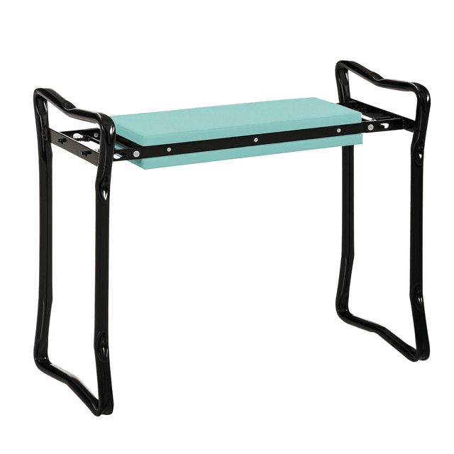 Offerta Outsunny Sedia Inginocchiatoio Pieghevole con Cuscinetto Giardino Gommapiuma EVA Acciaio 58 × 28 × 49cm