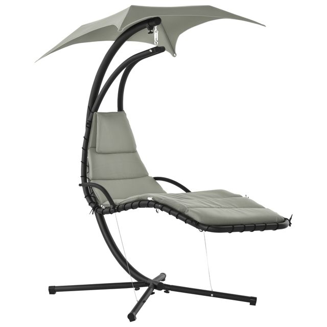 Offerta Outsunny  Sdraio da Giardino Donsolo Sospeso da Esterno Relax Chaise Longue di Lusso con Tettuccio