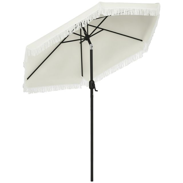 Offerta Outsunny Ombrellone da Giardino 2.3x2.2m Inclinabile con Palo Centrale e Manovella