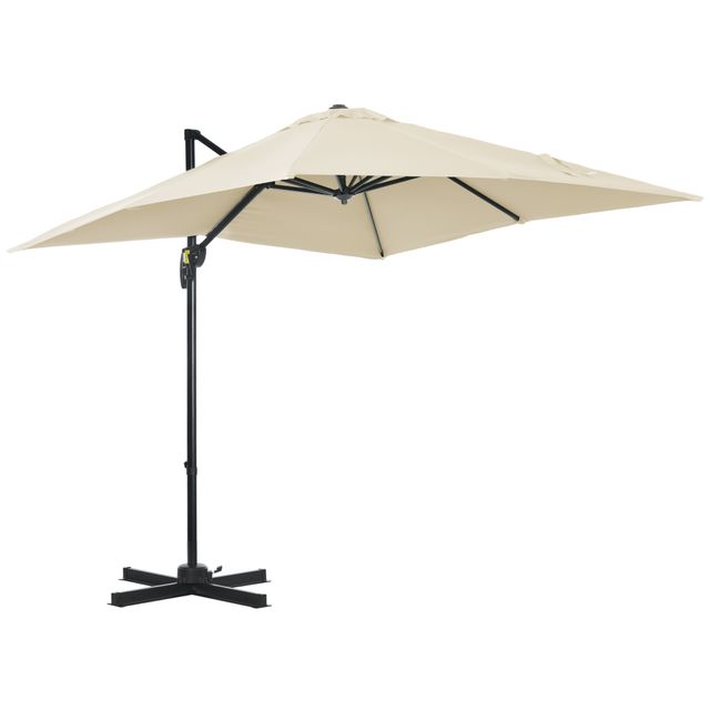 Offerta Outsunny Ombrellone da Giardino con Angolazione Regolabile su 5 Livelli e a 360°