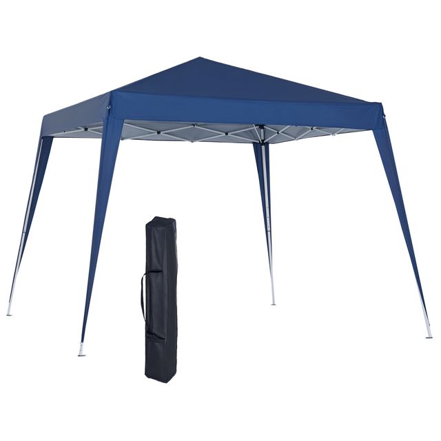 Offerta Outsunny Gazebo Pieghevole da Giardino 2.4x2.4m con Struttura in Acciaio e Corde Antivento