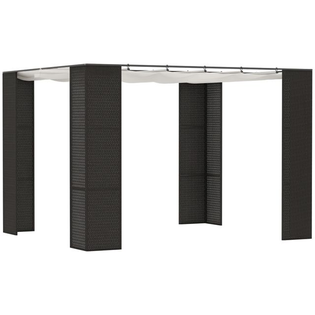 Offerta Outsunny Gazebo Pergola da Giardino 2.98x2.98m con Tenda Retrattile