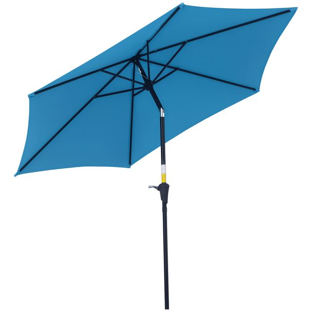 Offerta Outsunny Ombrellone da Giardino Ø2.7x2.4 m con Manovella e Testa Inclinabile in Alluminio e Poliestere