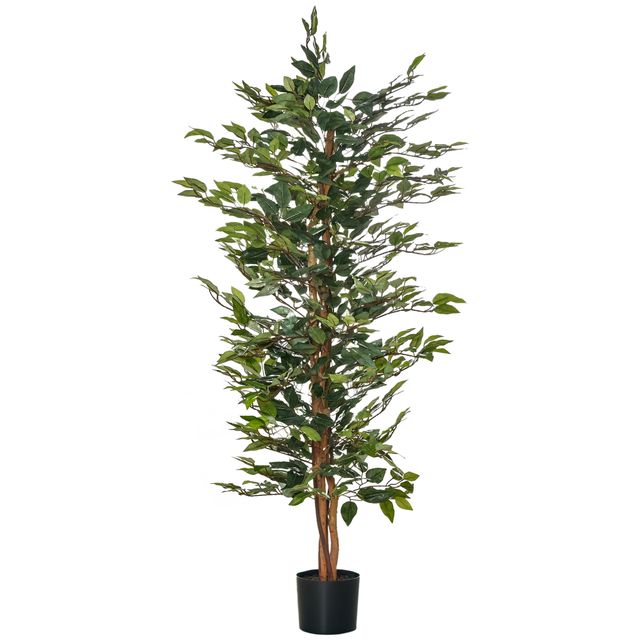 Offerta HOMCOM Pianta Finta di Ficus Alta 150cm
