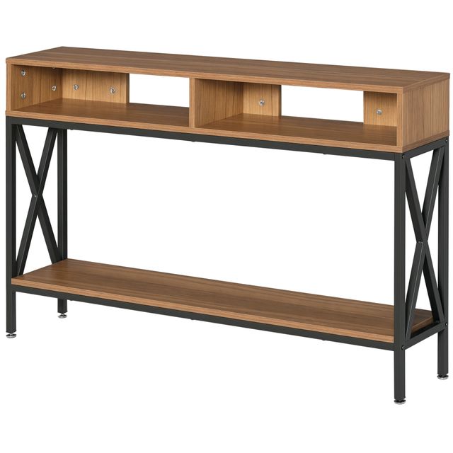 Offerta HOMCOM Tavolo Consolle Stile Vintage Industriale con 3 Ripiani e Telaio in Metallo