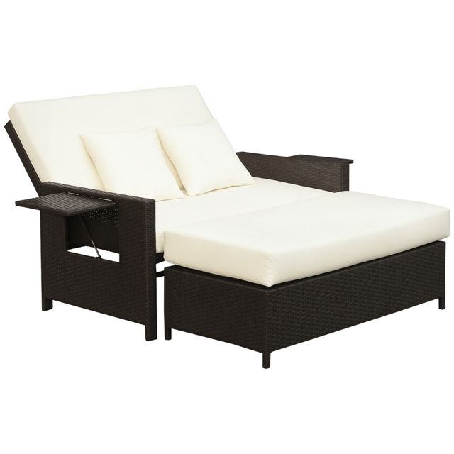 Offerta Outsunny Divanetto da Giardino Componibile con Panca